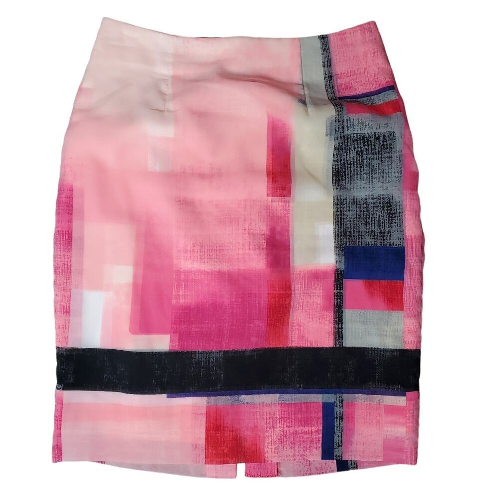 🌸 White House Black Market Multicolor Pencil Skirt 0